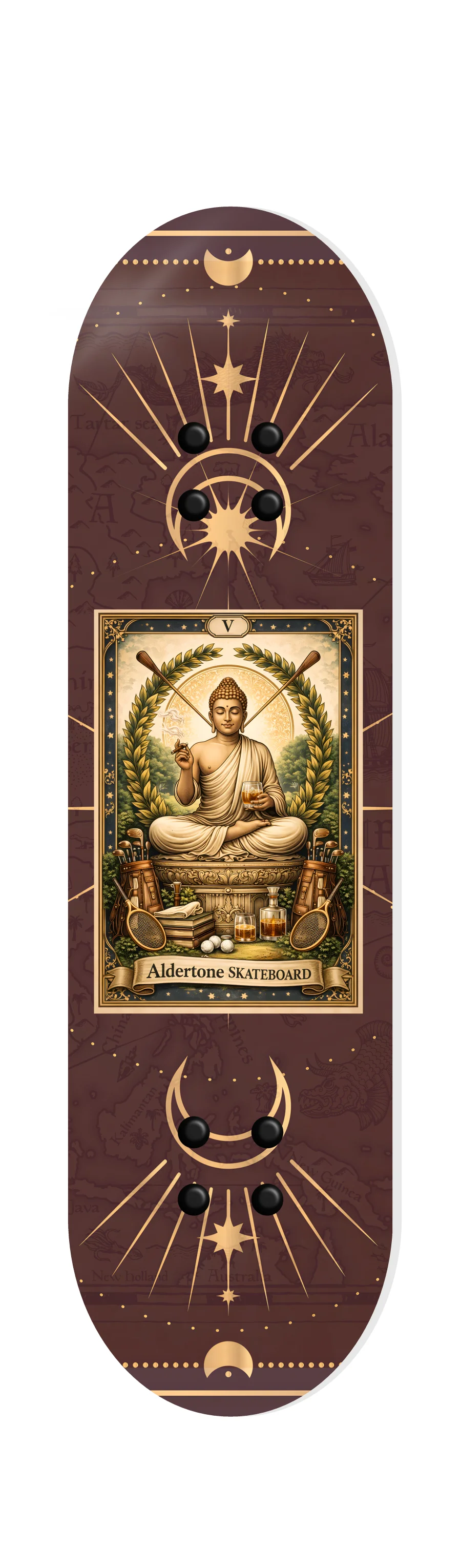 Aldertone 8” Serenity skateboard deck.