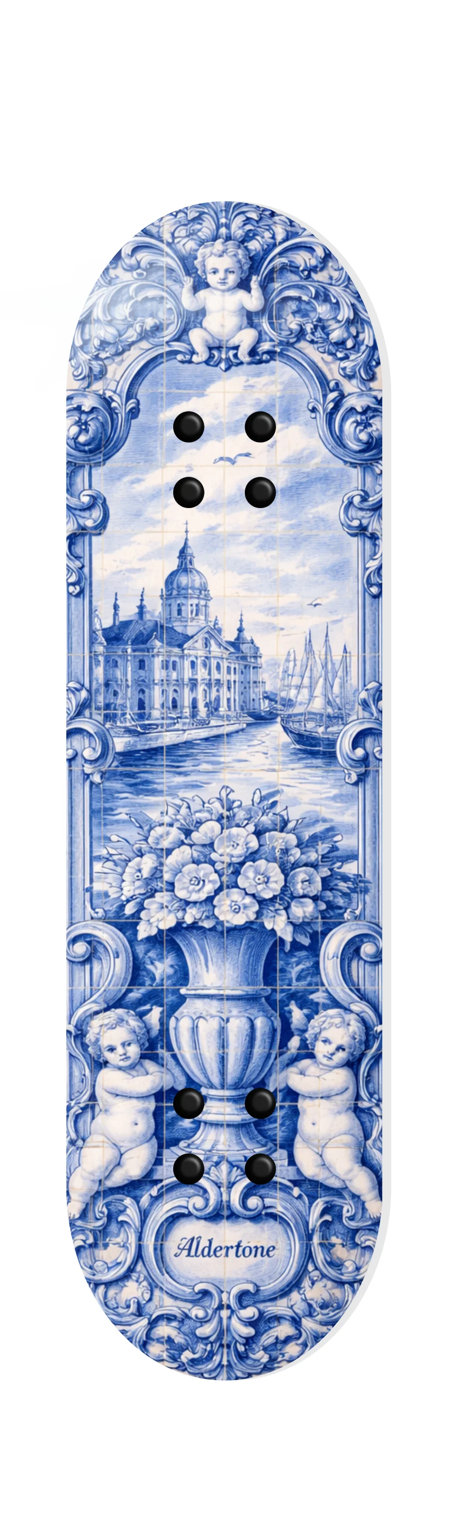 Aldertone 8” Blue skateboard deck.