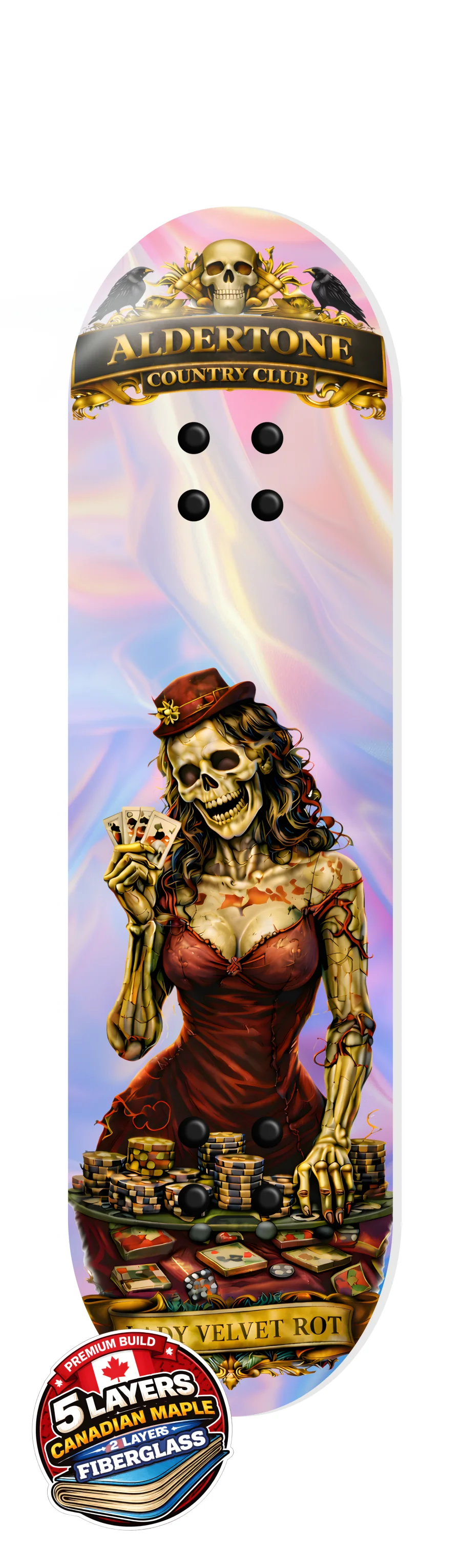Aldertone 8,5” Lady Velvet Fibre skateboard deck.