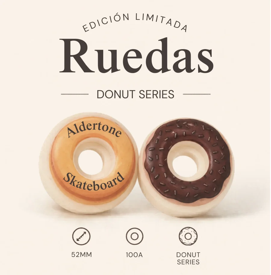Aldertone 52mm Donut series wheels.