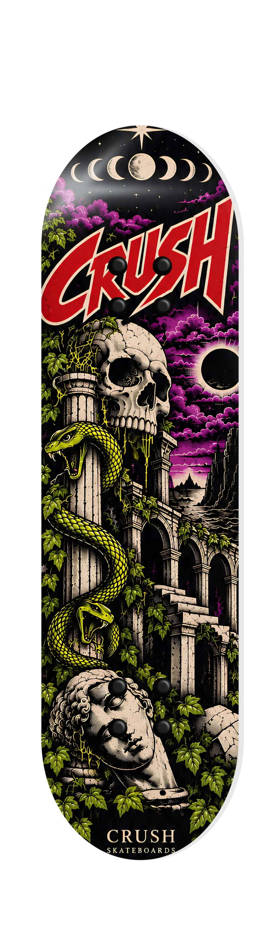 Crush freaky night skateboard deck.