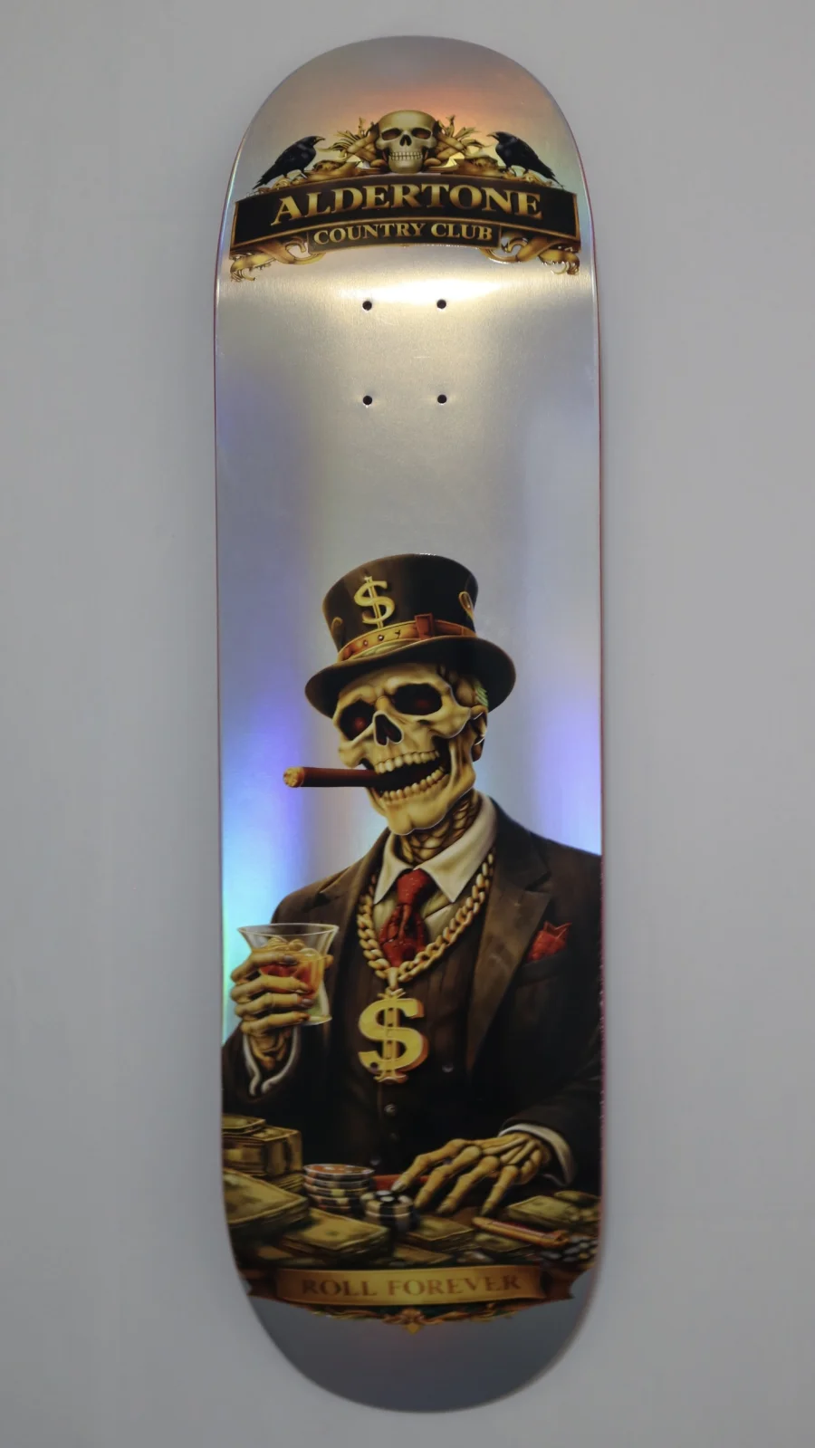 Aldertone Greed Fibre skateboard deck.