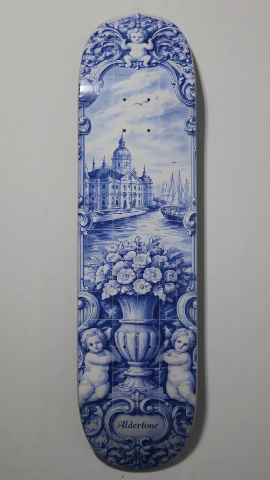 Aldertone Blue skateboard deck.
