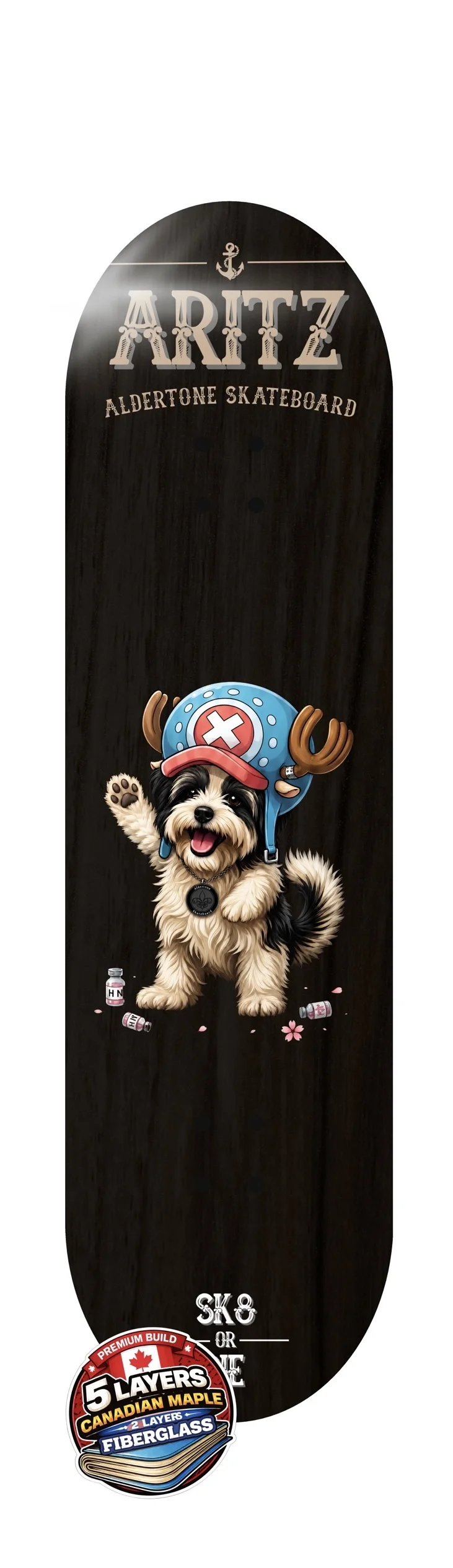 Aldertone Aritz Fibre skateboard deck.